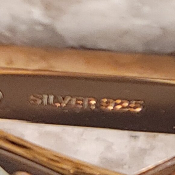 Celine Tie Clip Silver 925 stamped / Gold Plated - Picture 12 of 16